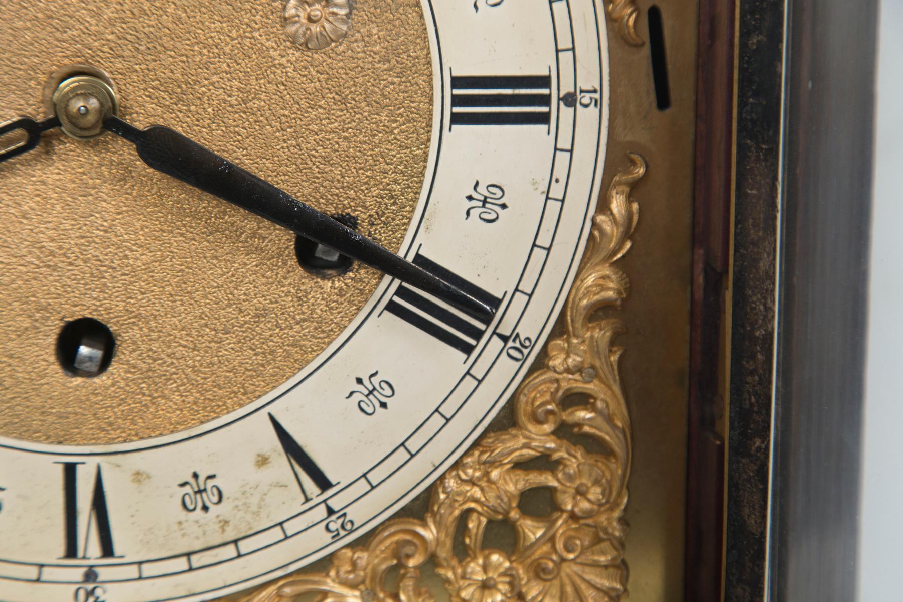 George II Style Mahogany Mantel or Bracket Clock For Sale 1