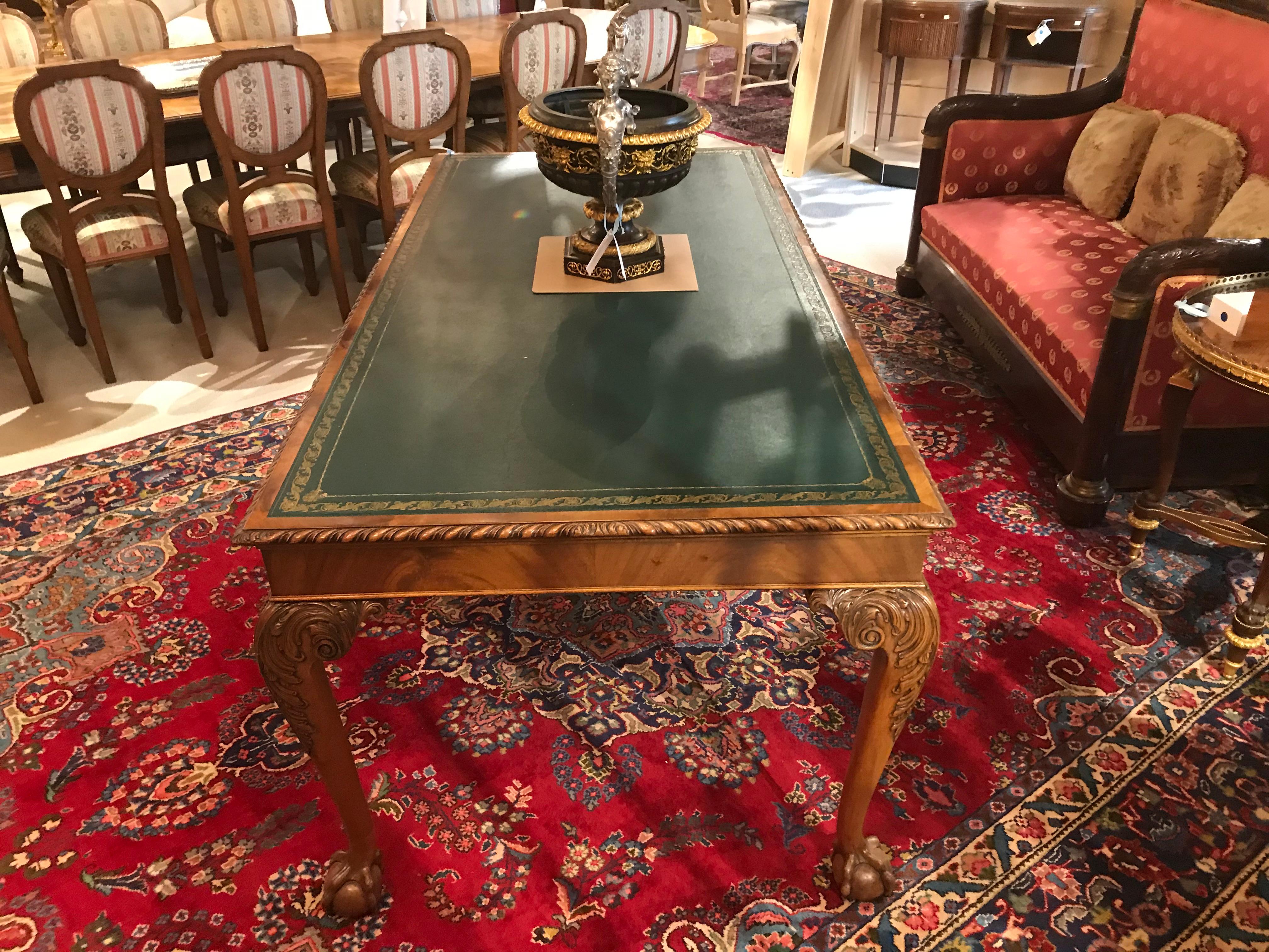 George II Style Mahogany Writing Table In Good Condition In Atlanta, GA