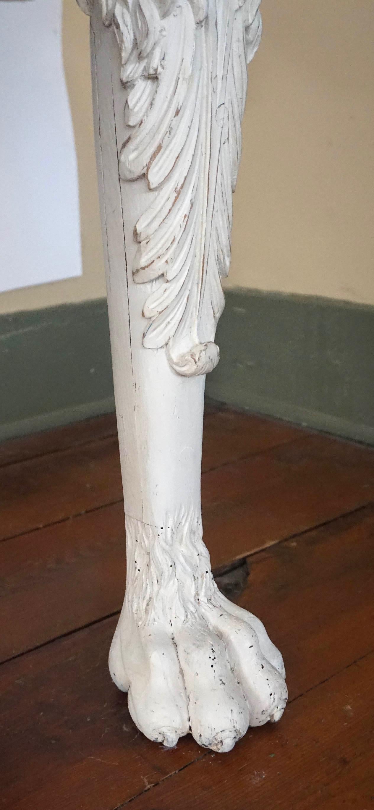 George II Style Marble Top Painted Side Table in the Manner of William Kent For Sale 10