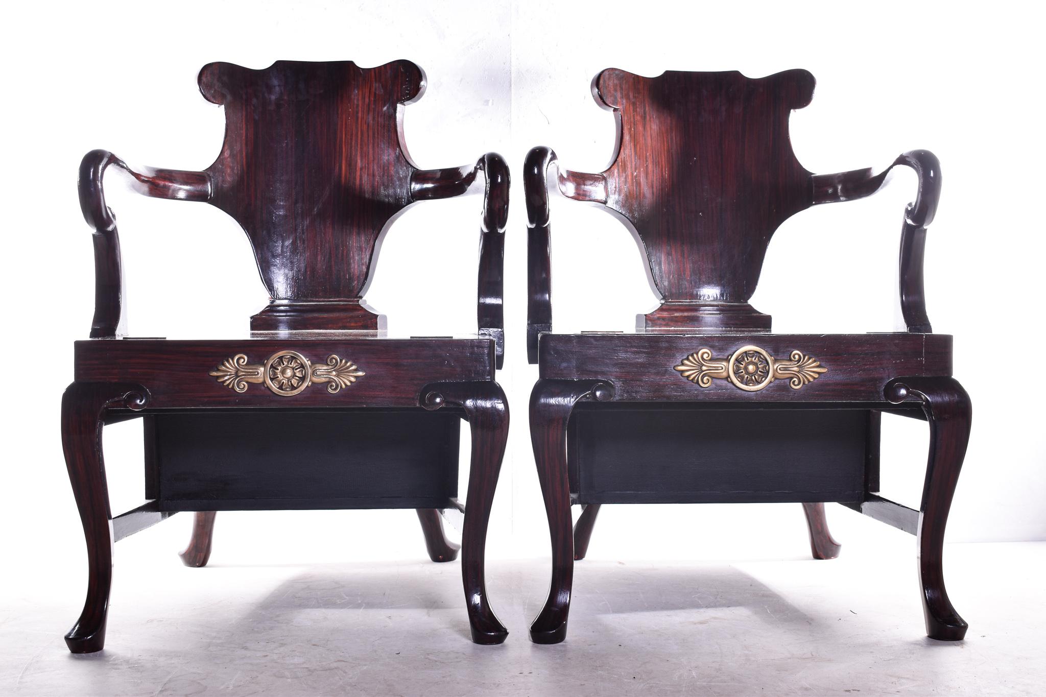 European George II Style Metamorphic Library Chairs