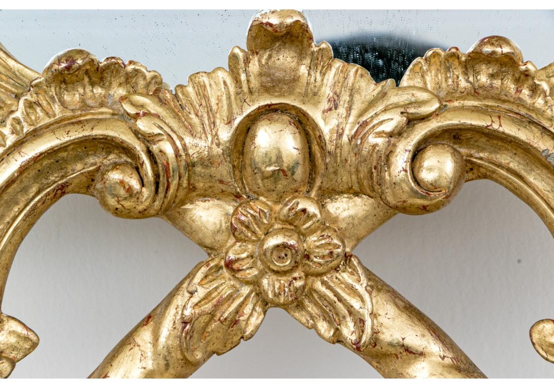 George II Style Oval Mirror In Exceptional Gilt Frame For Sale 2