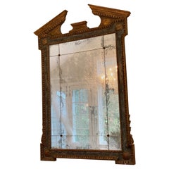 George II Style Painted & Gilt Mirror in the Manner of William Kent