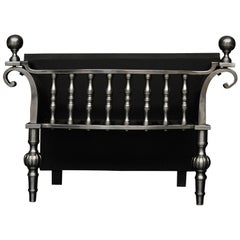 George II Style Polished Steel Firegrate