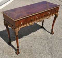 George II Style Seaweed Marquetry Inlaid Walnut Serving or Sofa Table