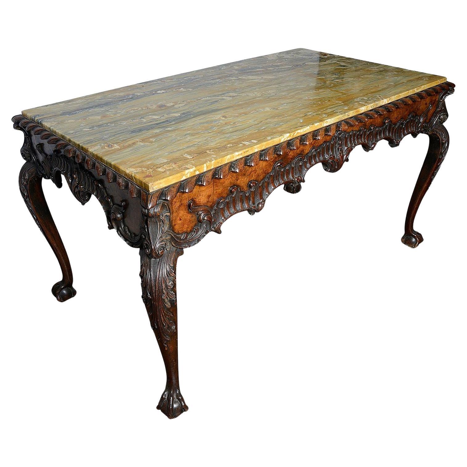 George II style Walnut console / centre table For Sale