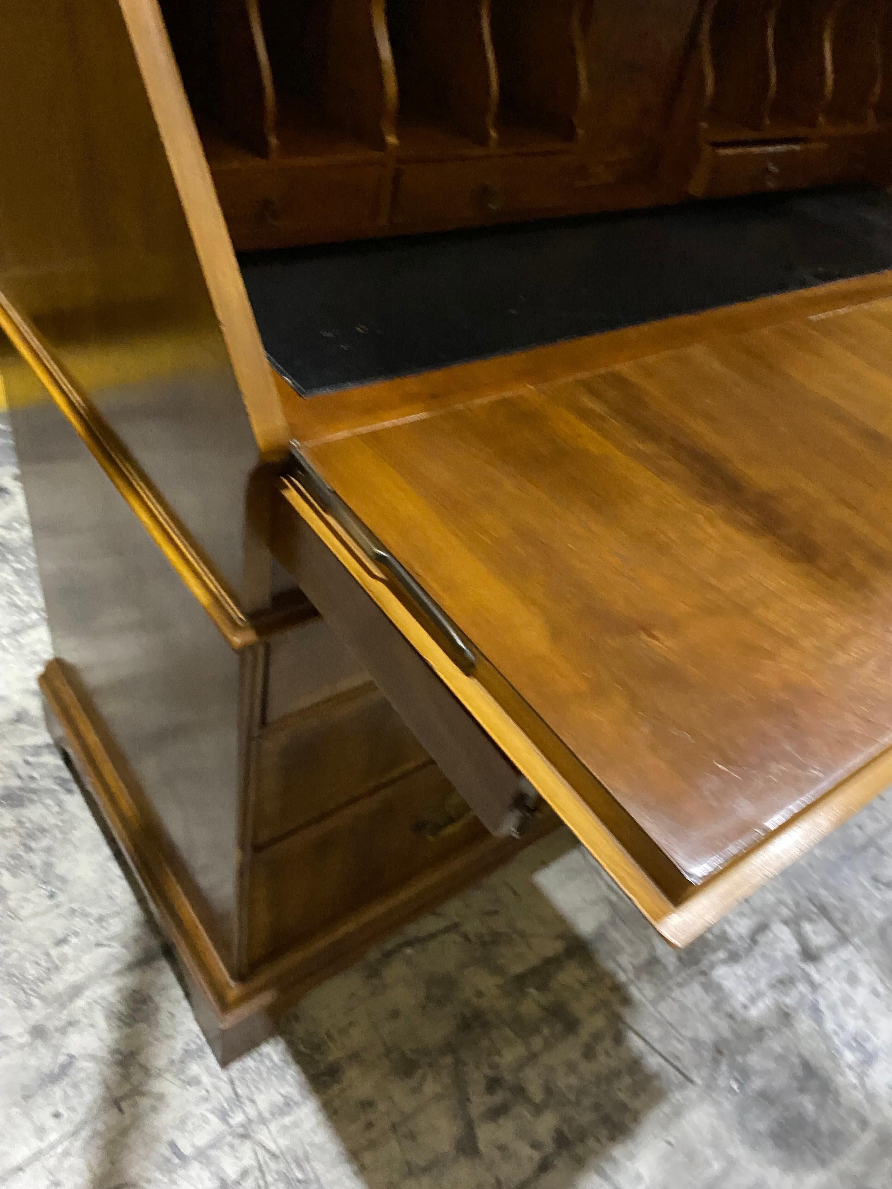 George II Style Walnut Double Dome Bureau Bookcase by John Widdicomb 13