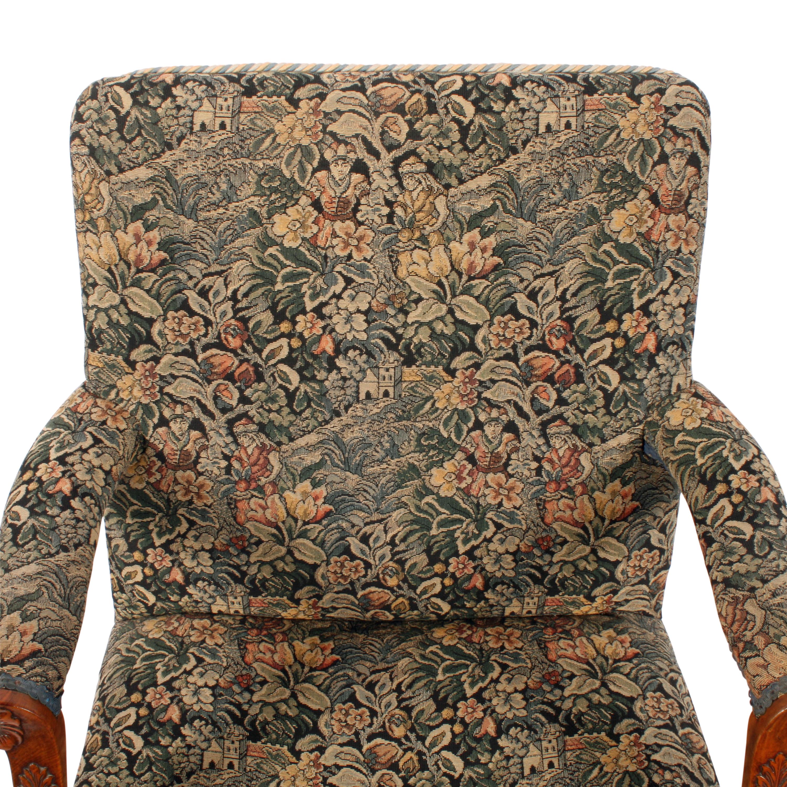 19th Century George II Style Walnut Gainsborough Chair