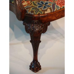 George II Style Walnut Open Armchair