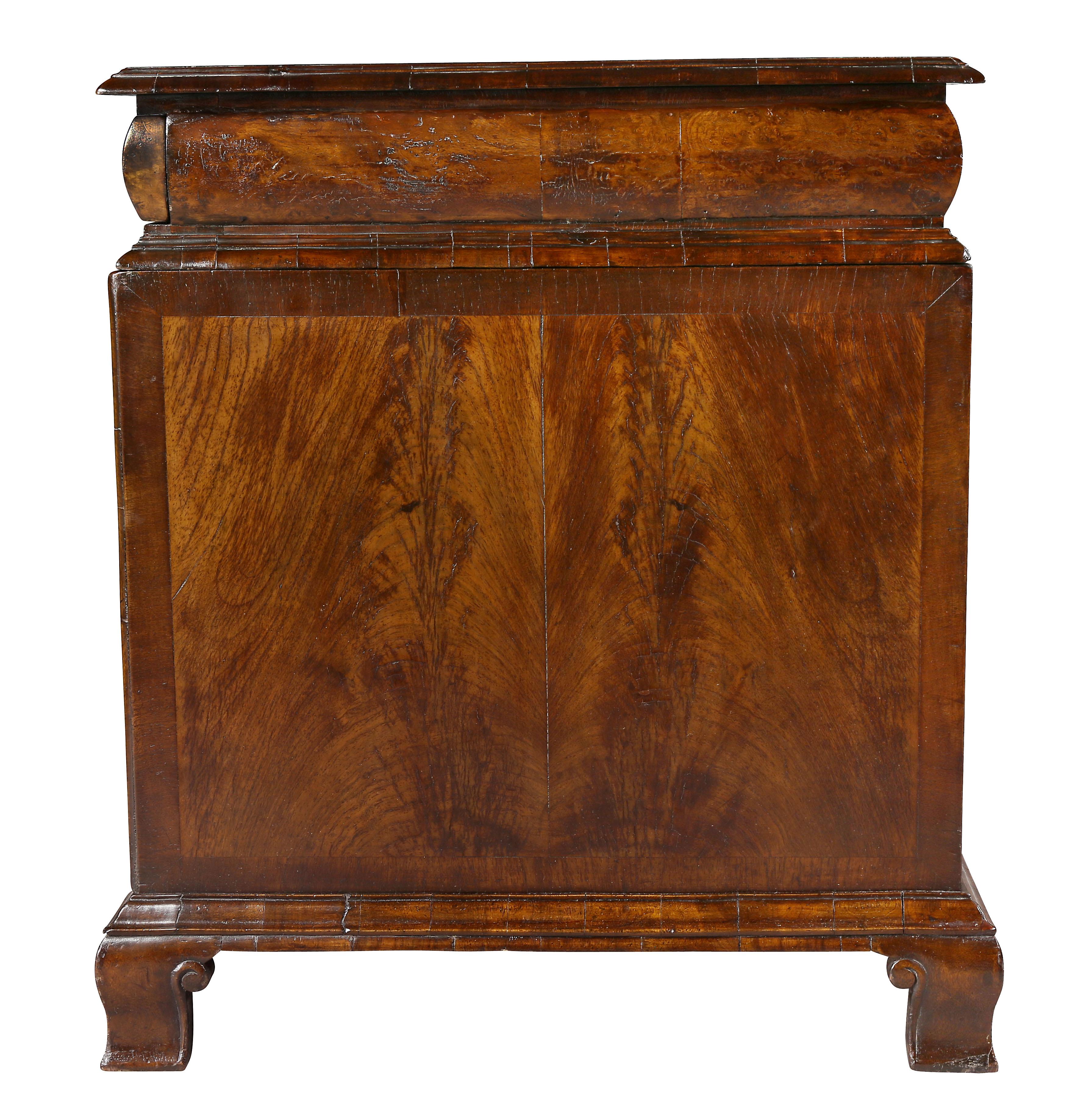 George II Style Walnut Pedestal Desk 5