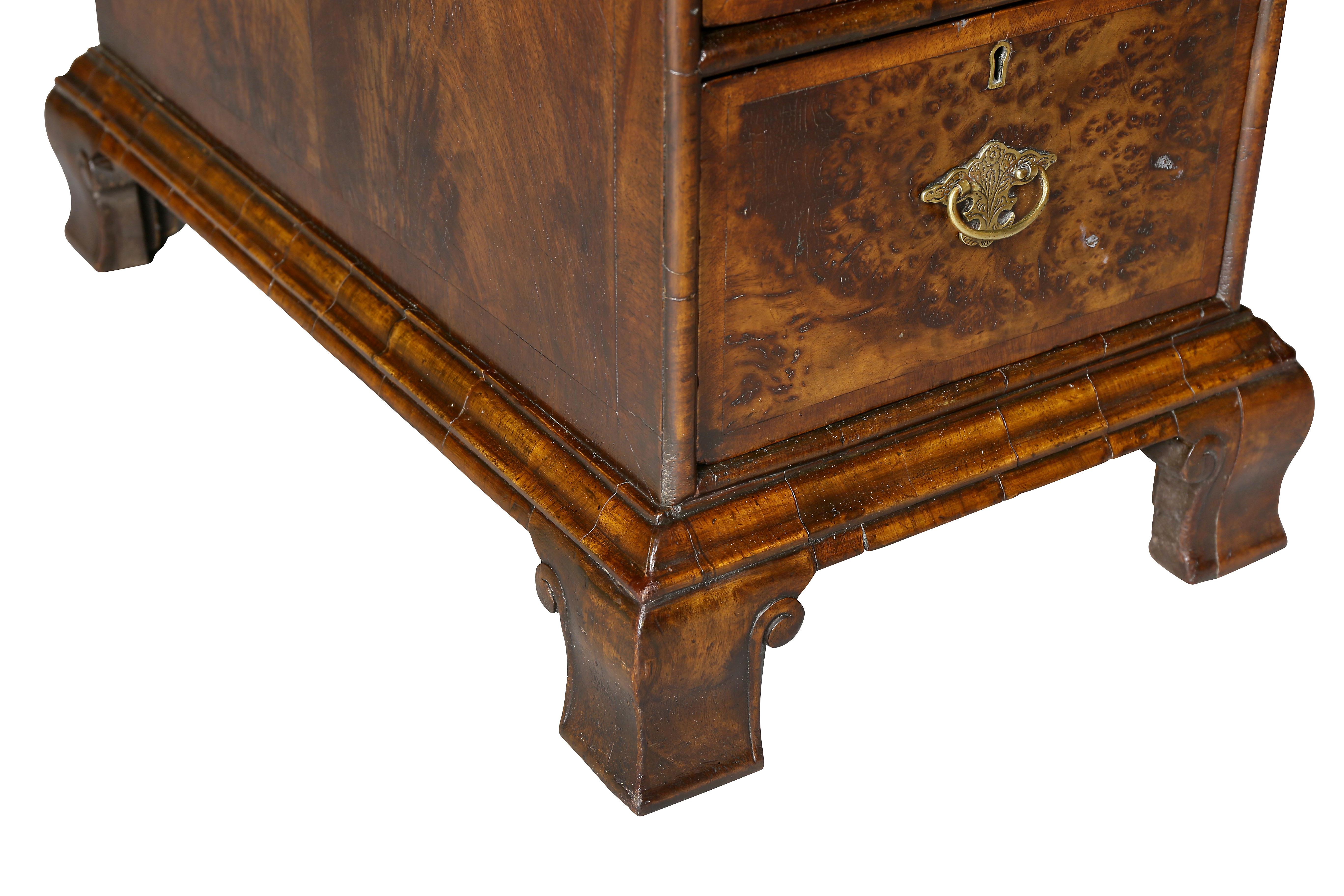 George II Style Walnut Pedestal Desk 2