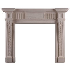 George II Style White Marble Fireplace