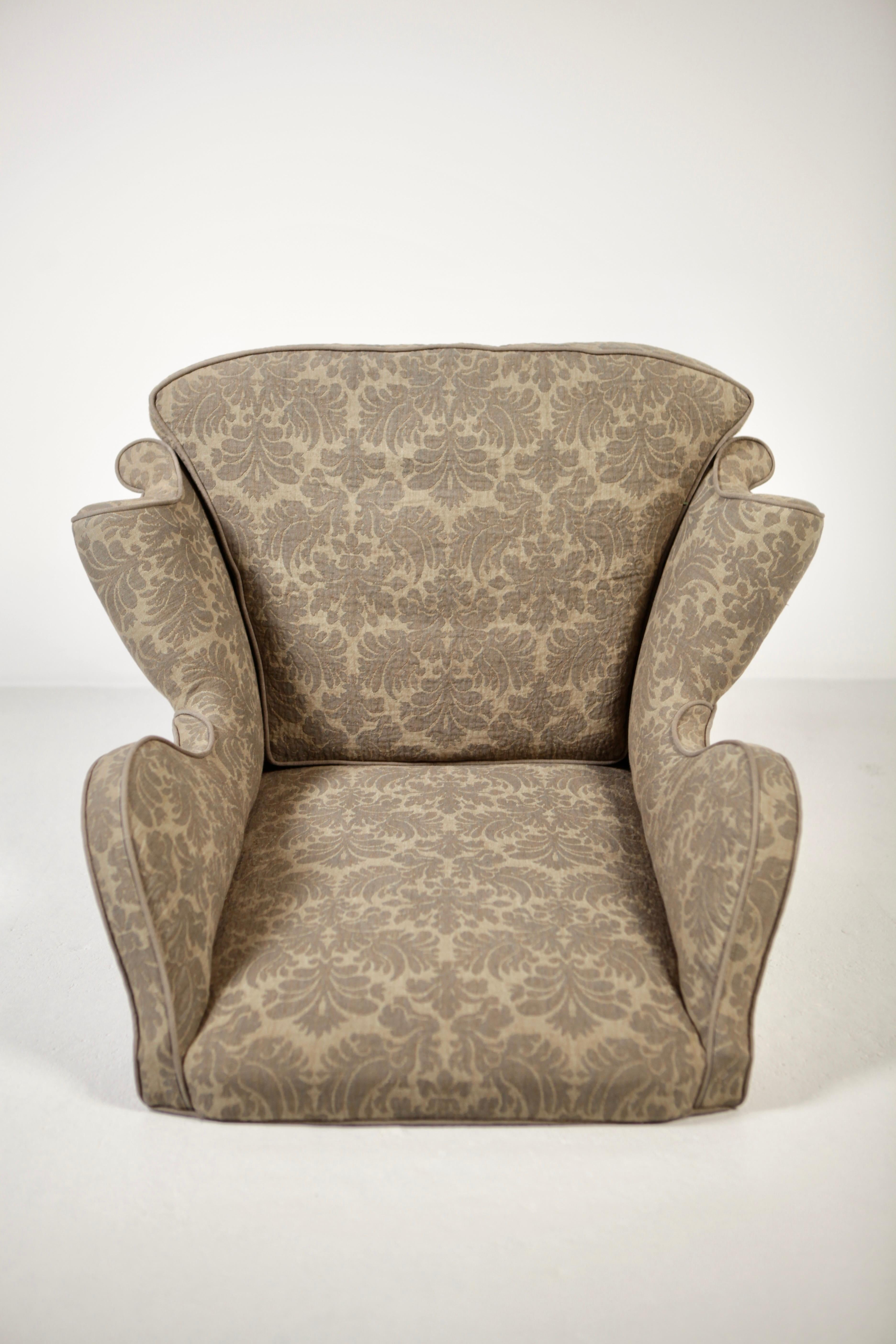 George II Style Wing Back Armchair, 19th Century 6