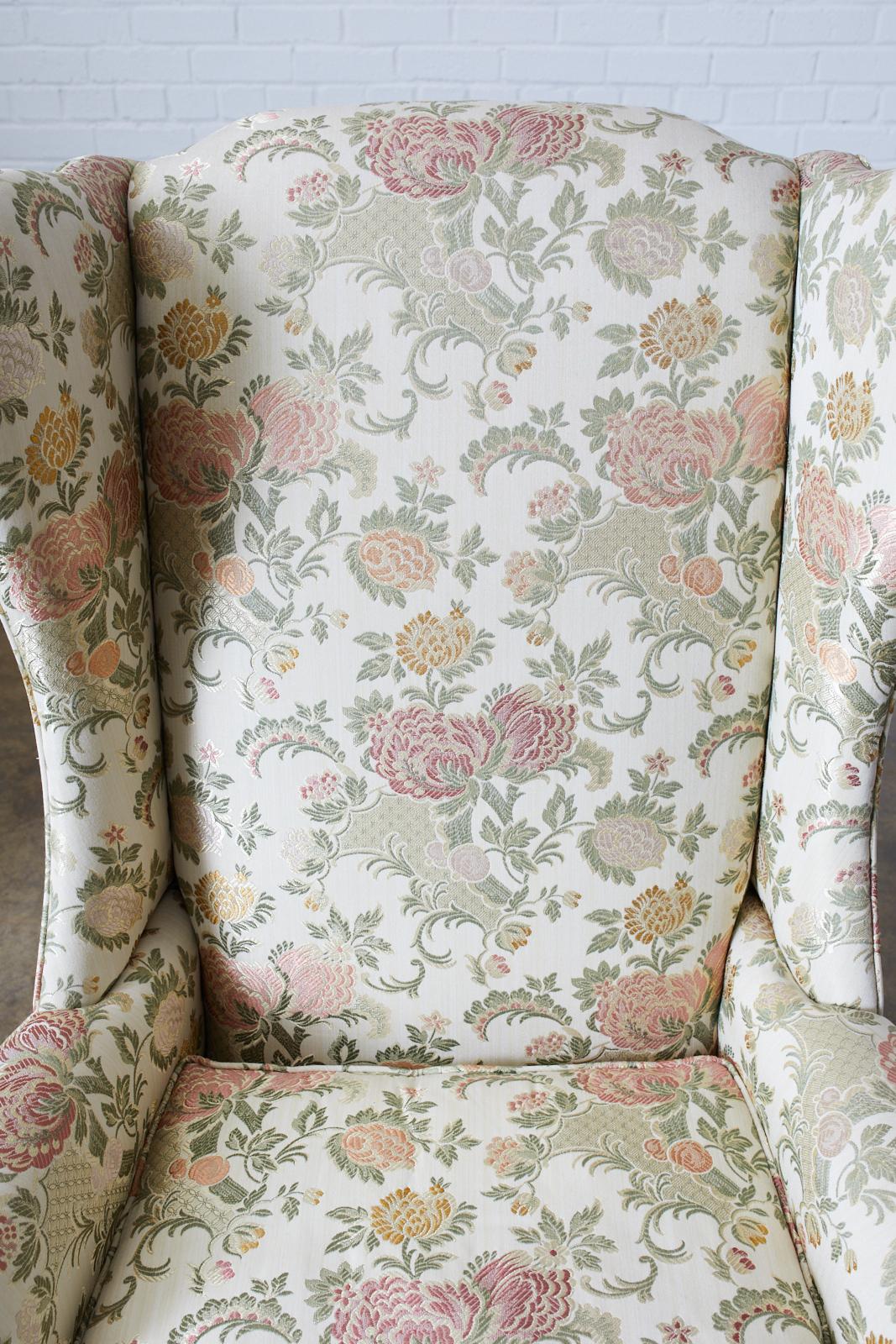Fabric George II Style Wing Chairs