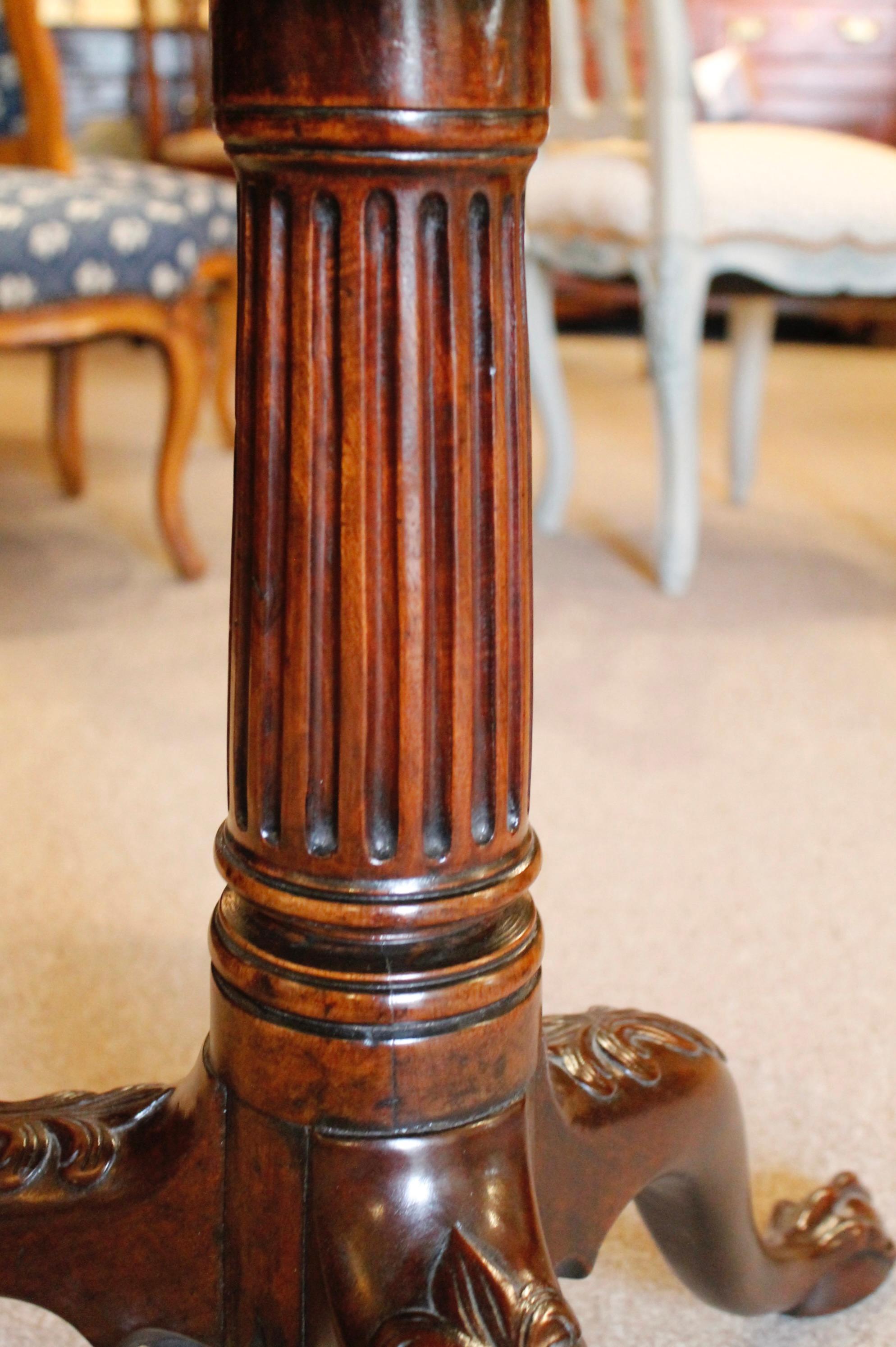 Mahogany George II Tilt Top Tea Table, With Pie Crust Top For Sale