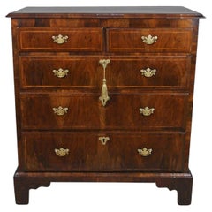 George II Walnut and Featherbanded Chest of Drawers c. 1750