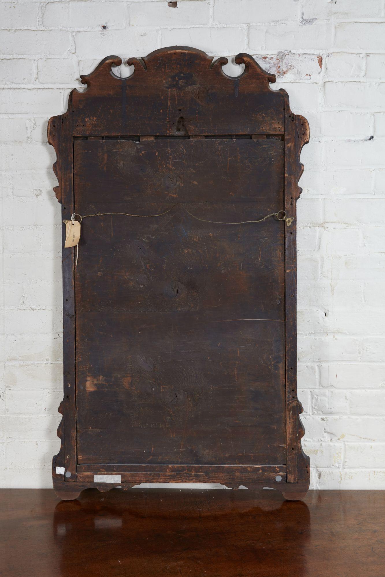 Early 18th Century George II Walnut and Gilt Mirror For Sale