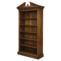 George II Walnut Architectural Open Bookcase