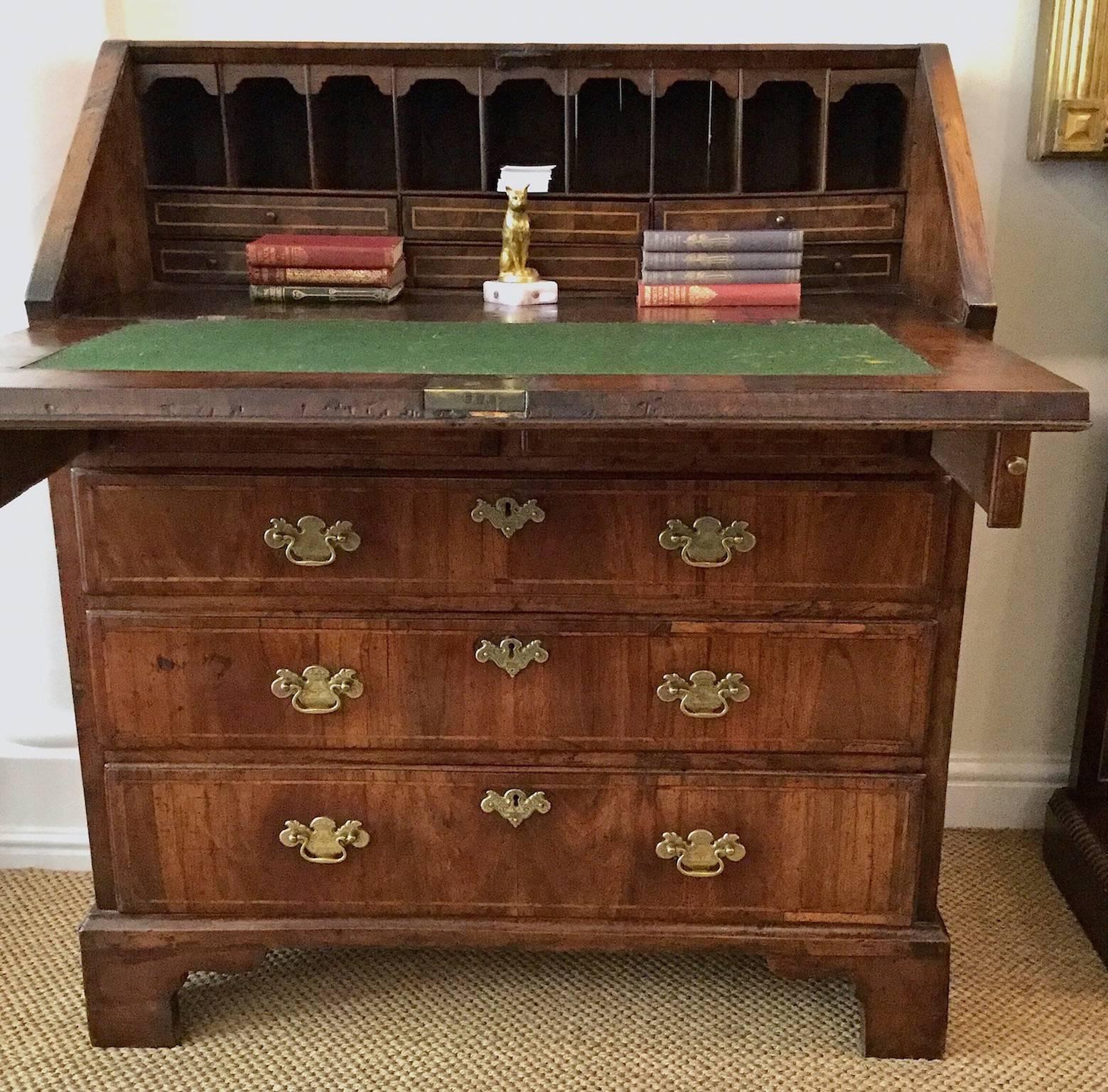 George II Walnut Bureau, circa 1740 4