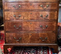 Rare George II Walnut Caddy Top Chest