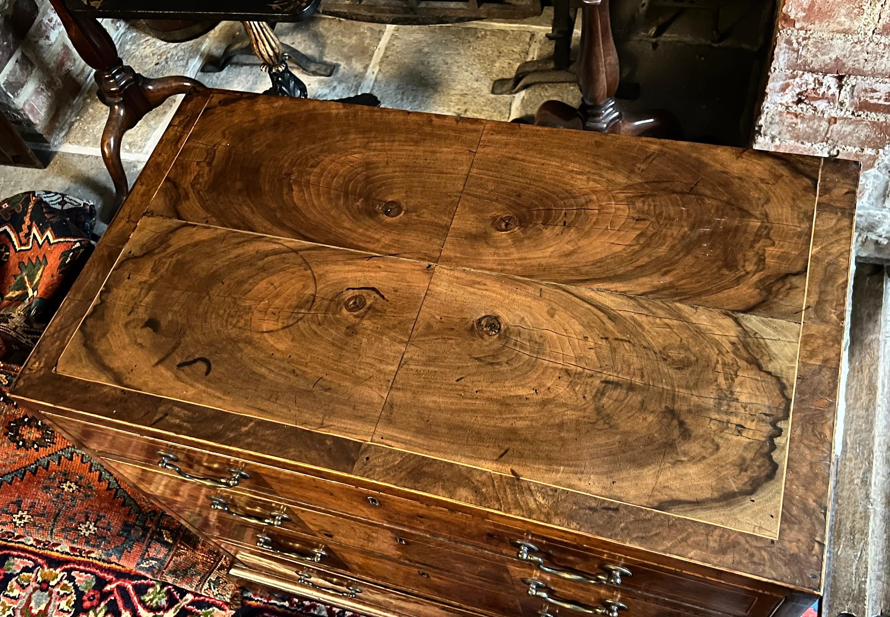 English George II Walnut Caddy Top Chest For Sale