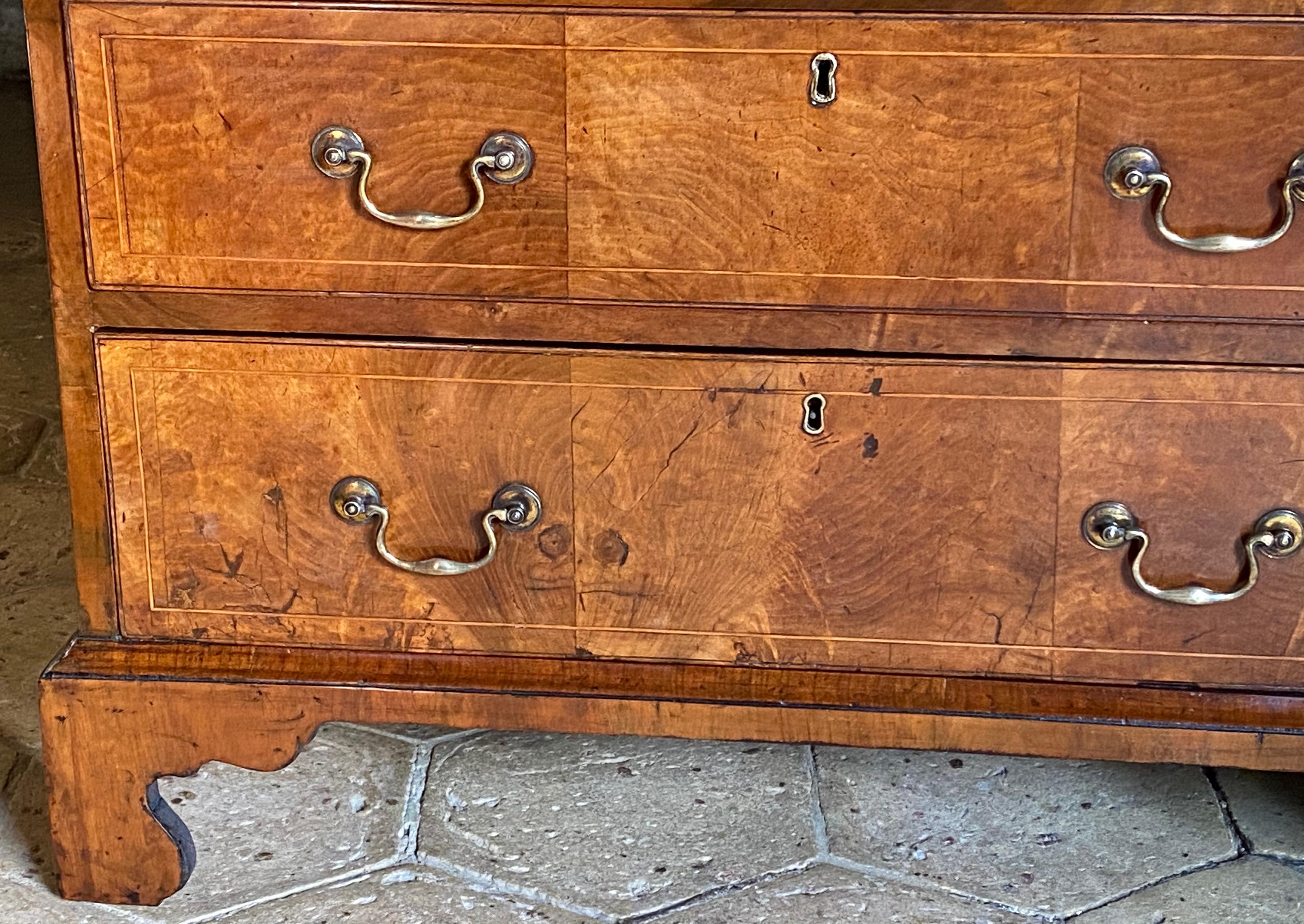 George II Walnut Caddy Top Chest For Sale 1