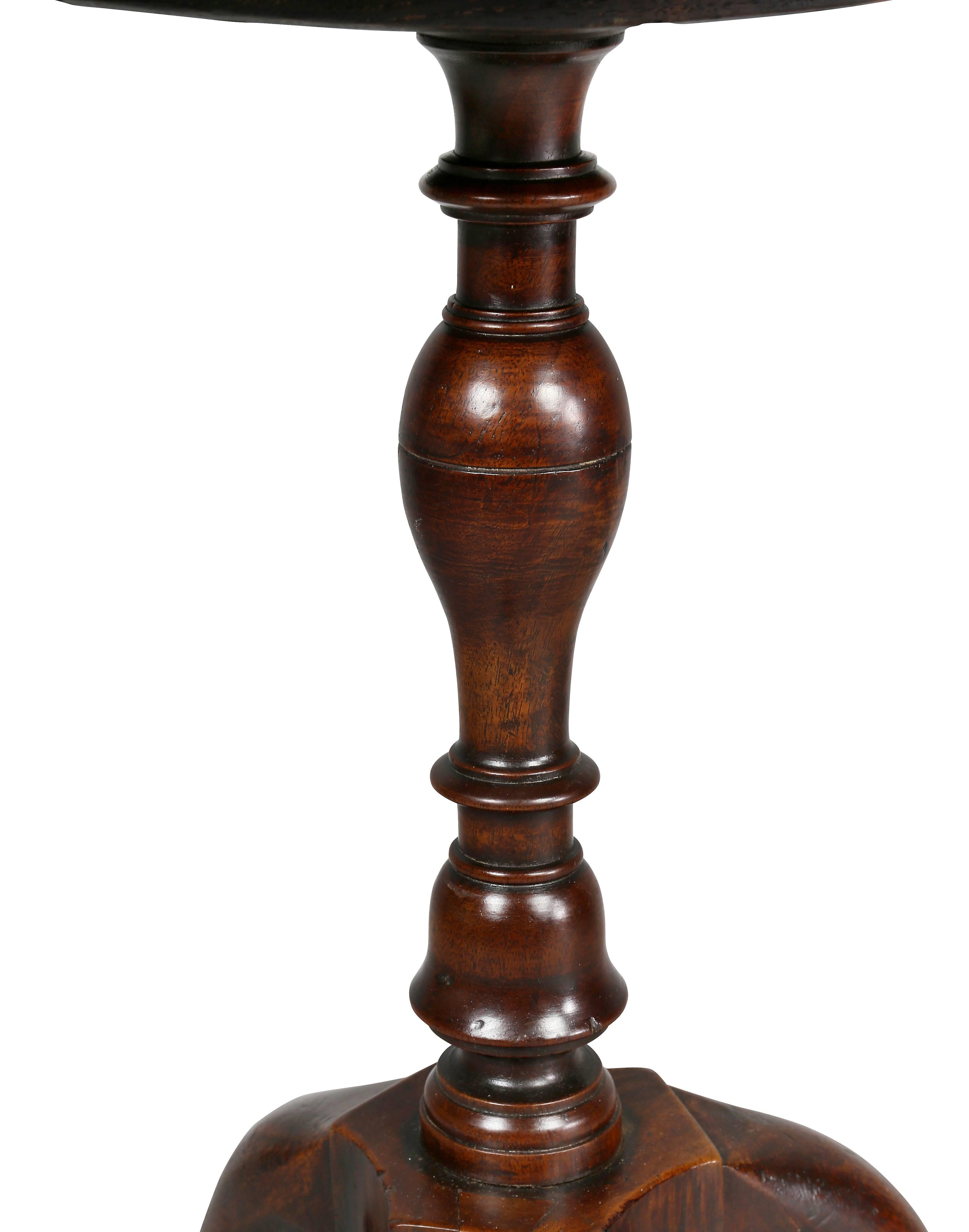 Mid-18th Century George II Walnut Candlestand