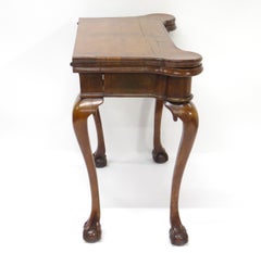 George II Walnut Carved Games / Card Table