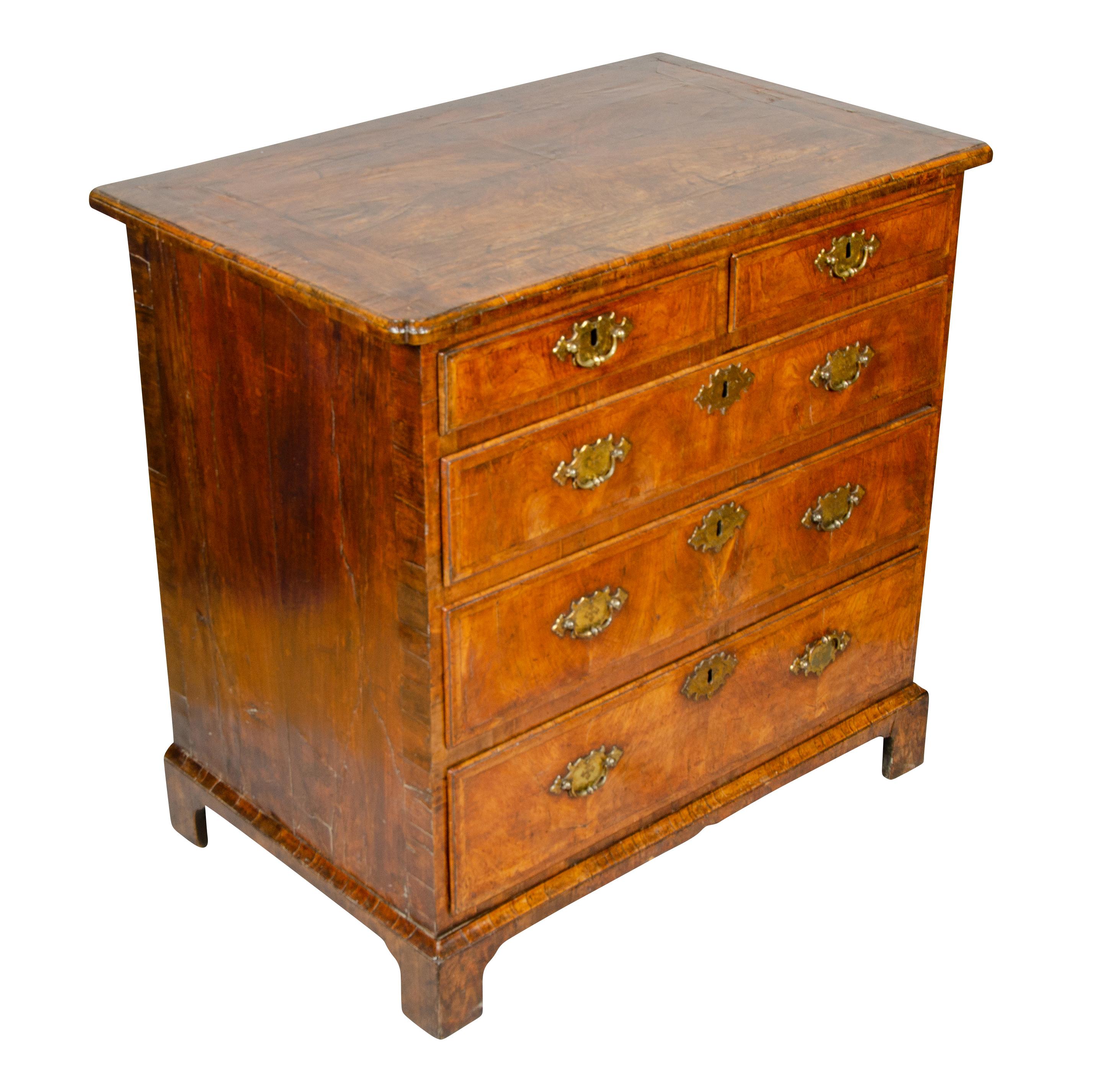 Mid-18th Century George II Walnut Chest of Drawers For Sale