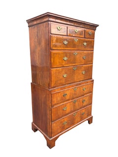 George II Walnut Chest On Chest