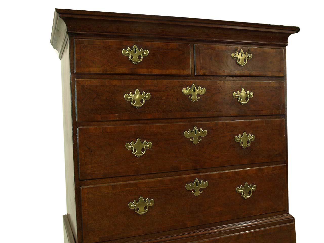 Mid-18th Century George II Walnut Chest on Chest For Sale