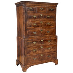 Used George II Walnut Chest on Chest