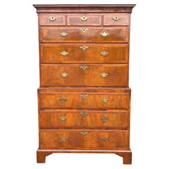 George II Walnut Chest On Chest