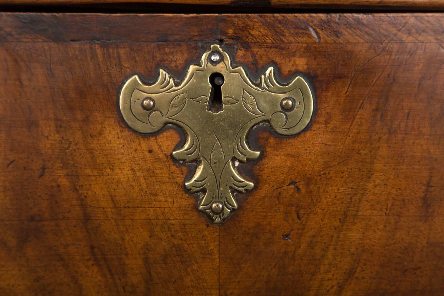 Oak George II Walnut Chest on Stand For Sale