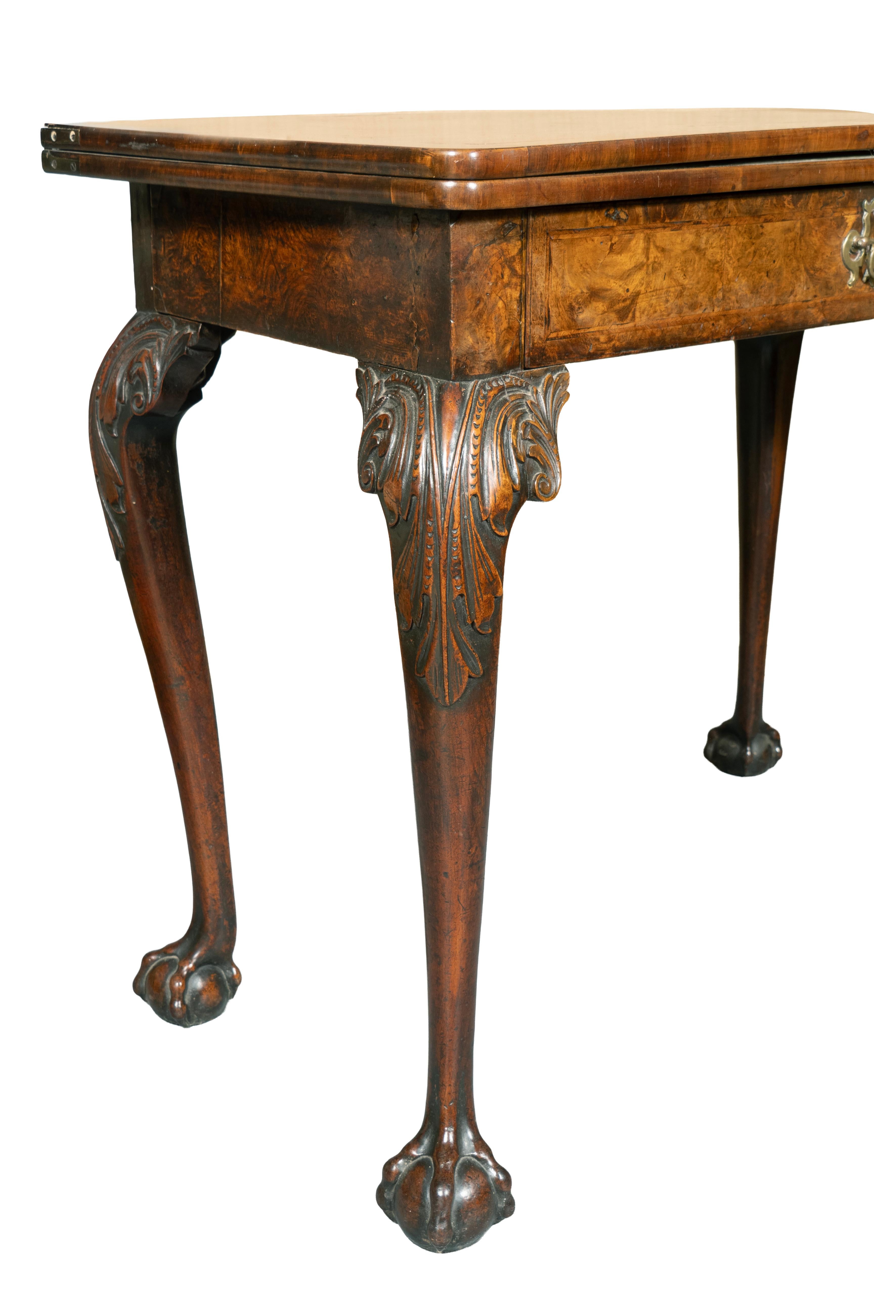 George II Walnut Concertina Action Games Table For Sale 8