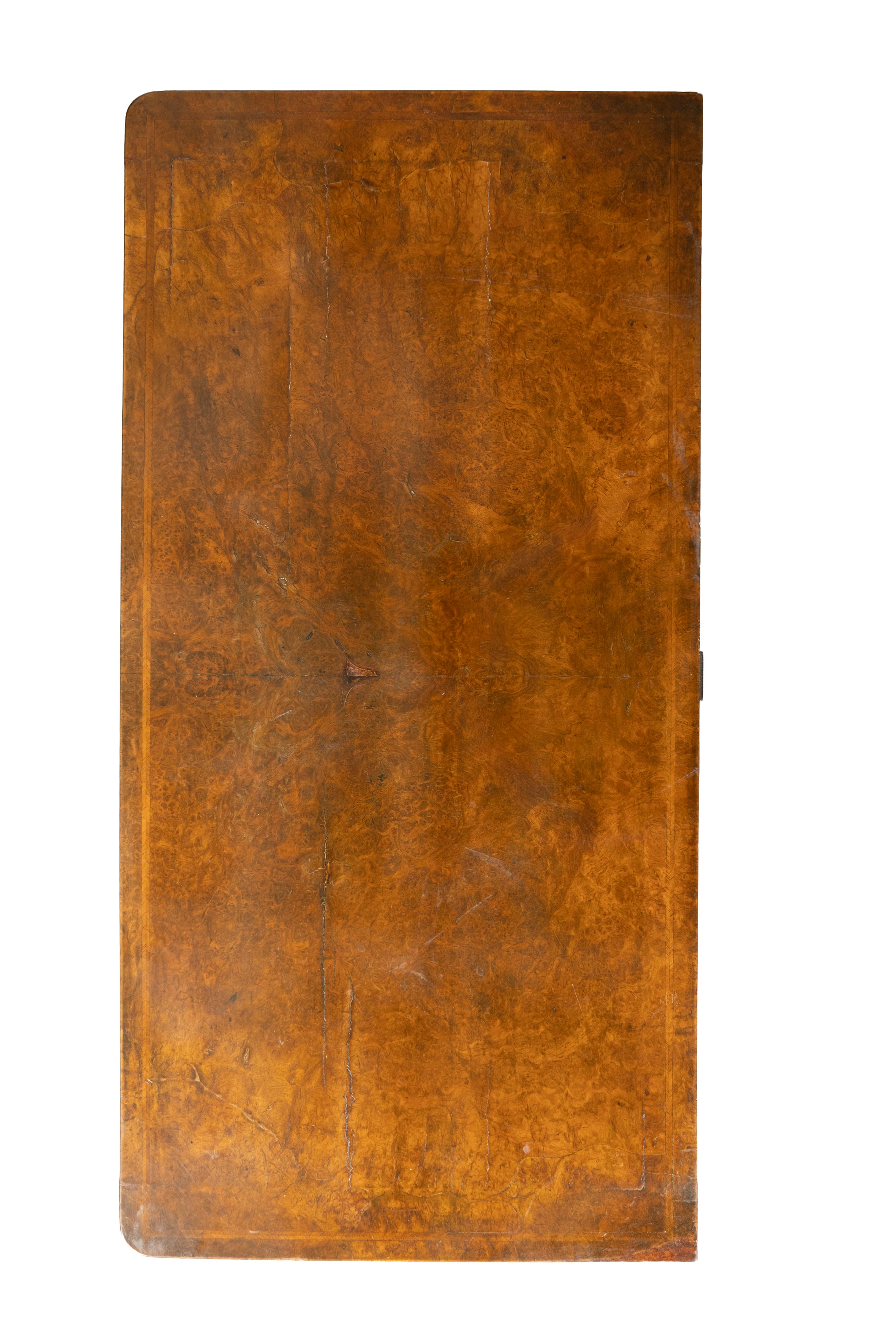 George II Walnut Concertina Action Games Table For Sale 1