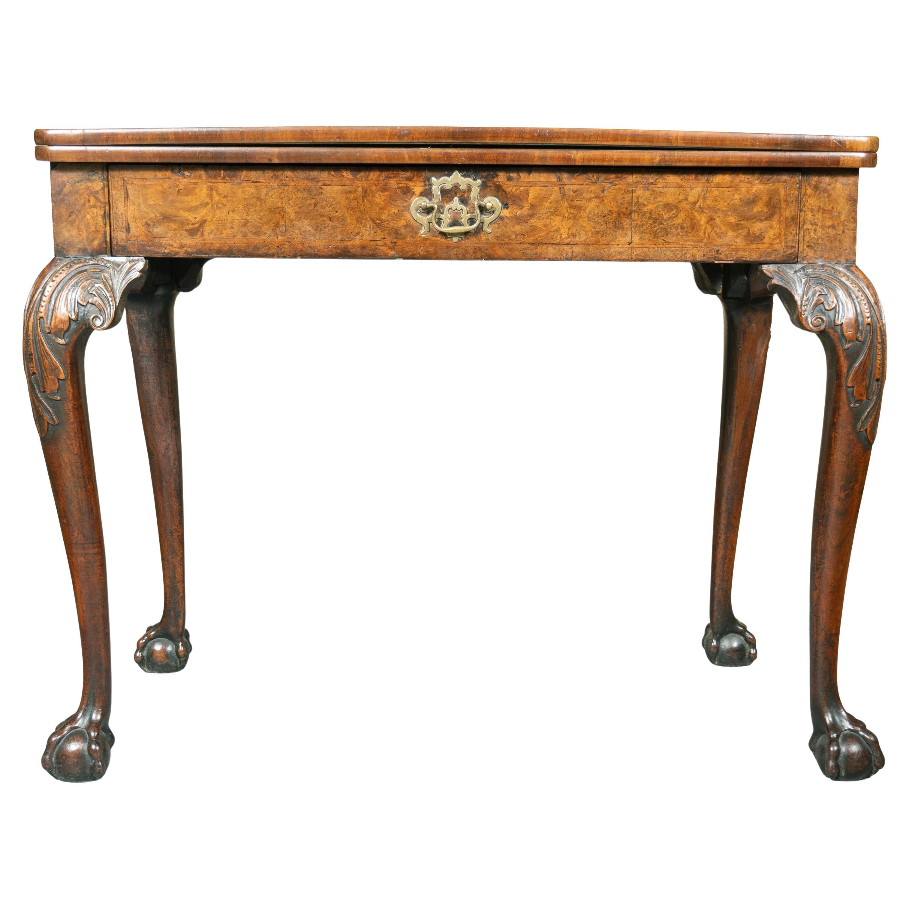 George II Walnut Concertina Action Games Table For Sale