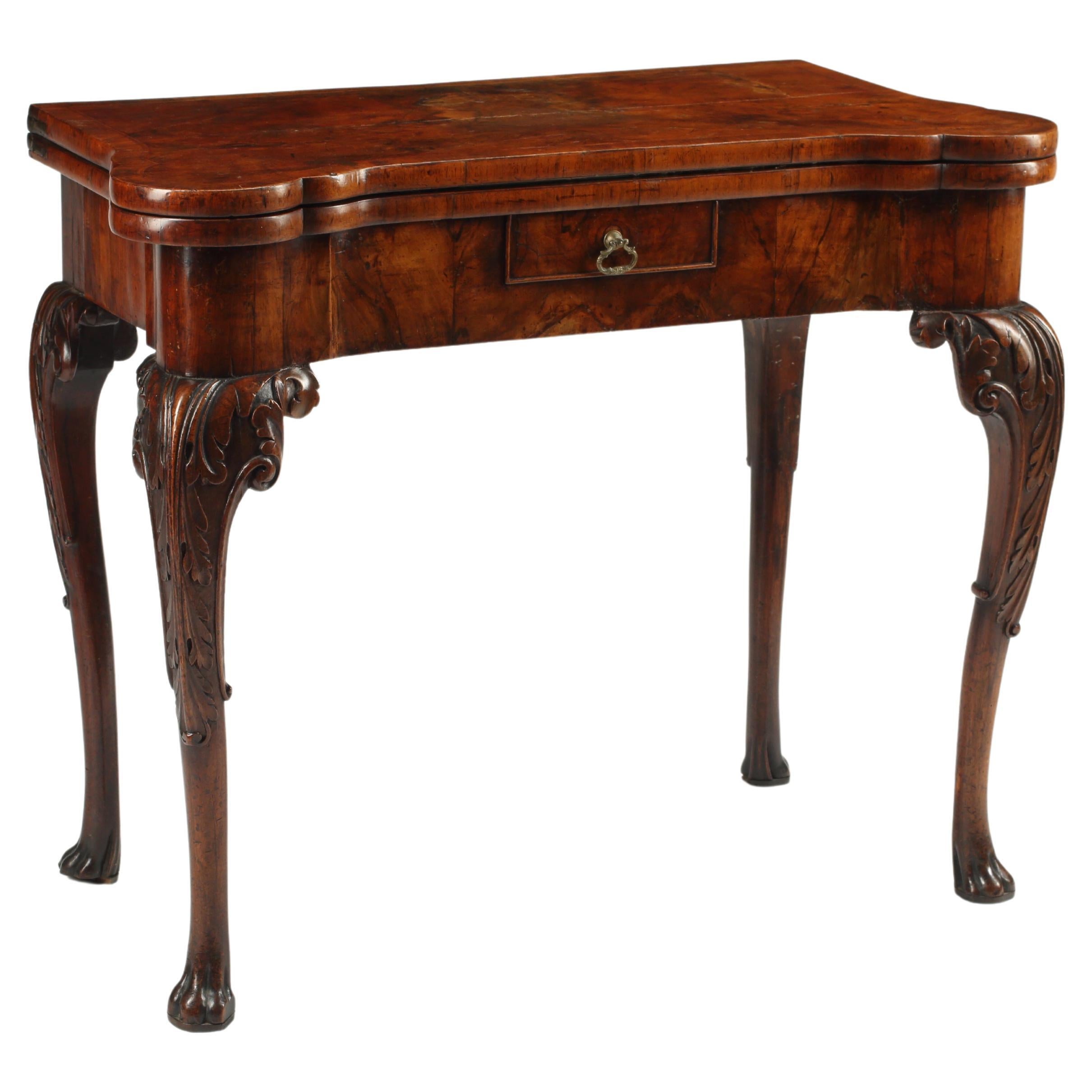 George II Walnut Games Table, Irish