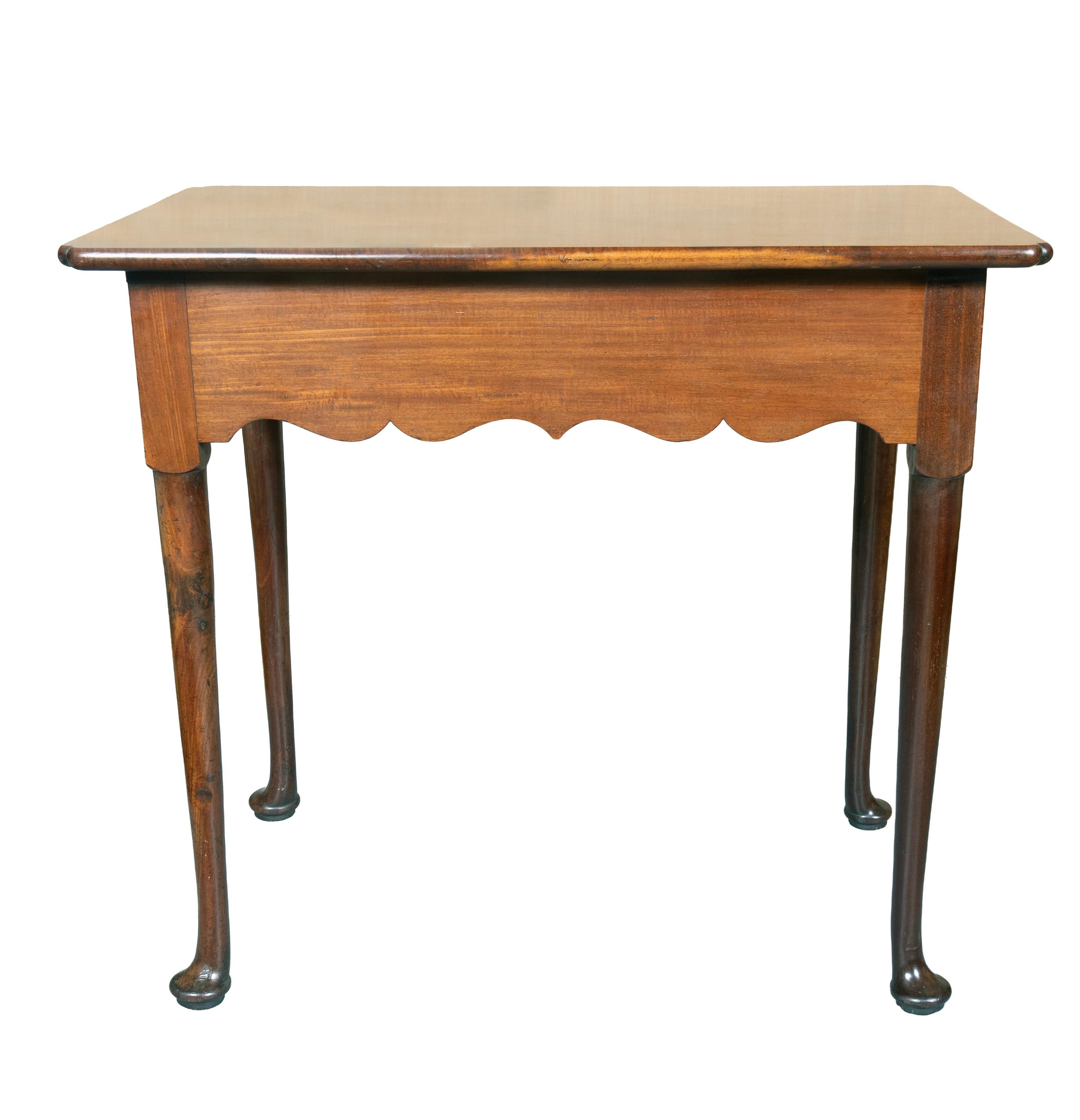 Brass George II Walnut Table For Sale