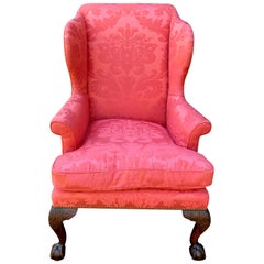 George II Walnut Wingback Armchair