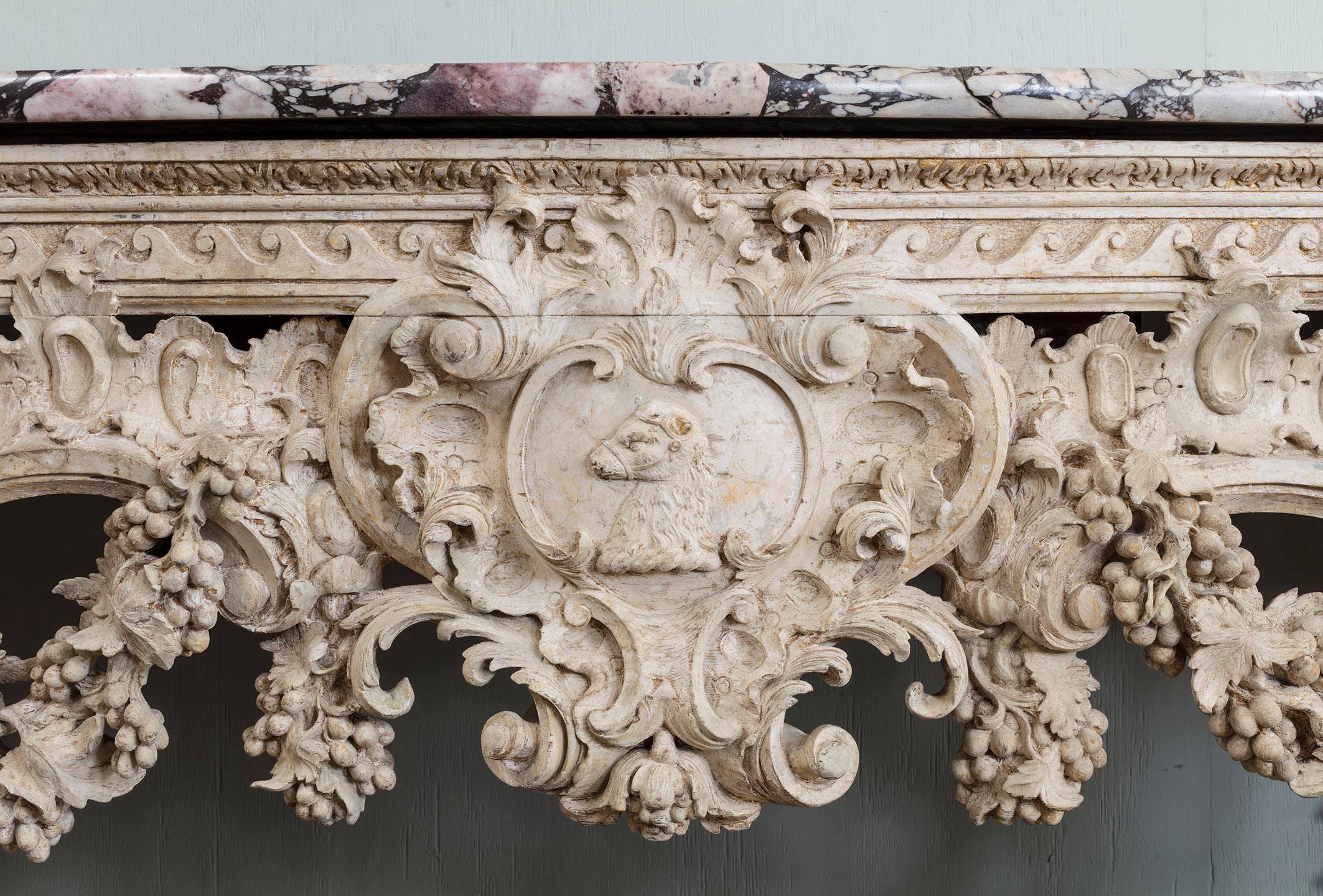 George II White Painted Console Table In Good Condition For Sale In London, GB