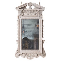 George II White Painted Mirror