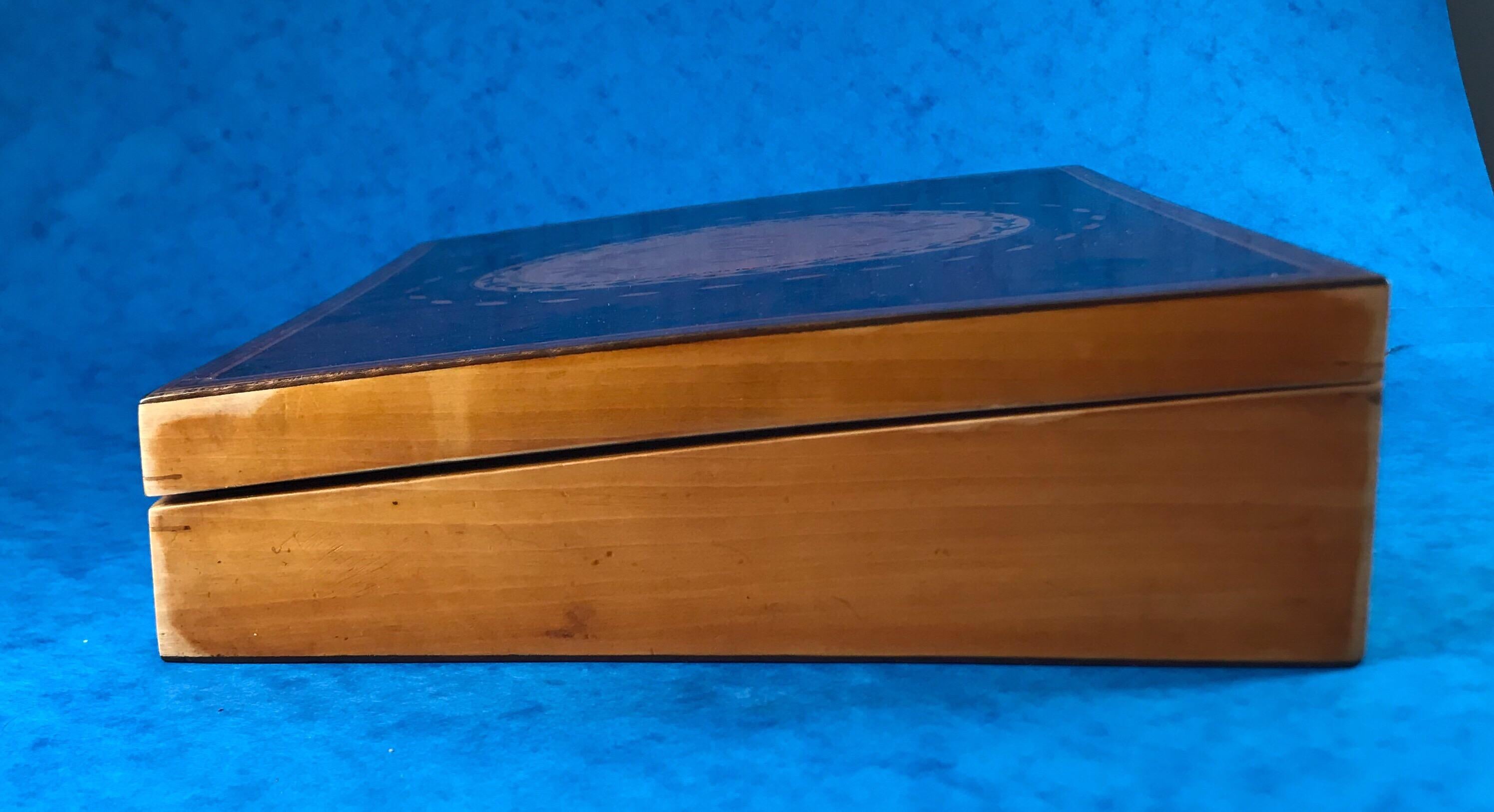 George III 1785 Sheraton Burr Yew Sycamore Stationary Box 1