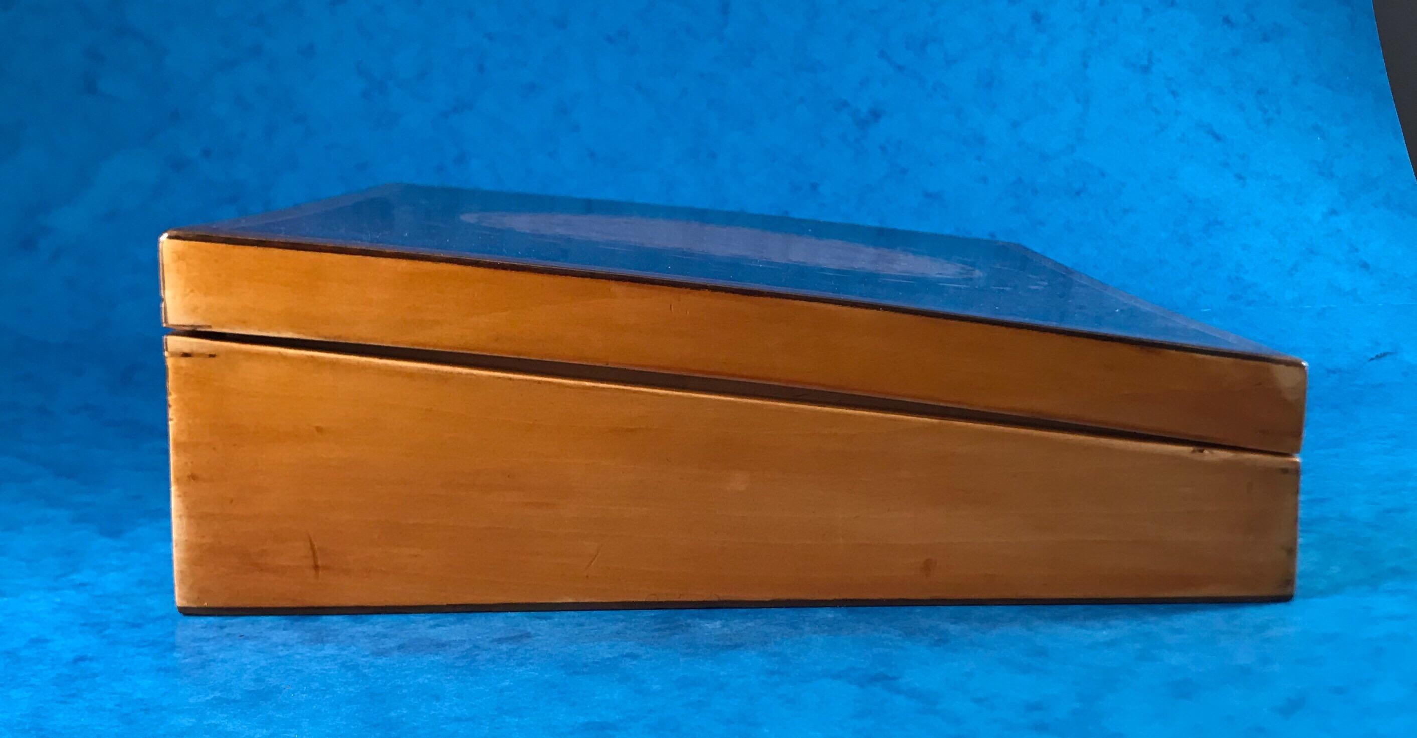 George III 1785 Sheraton Burr Yew Sycamore Stationary Box 3