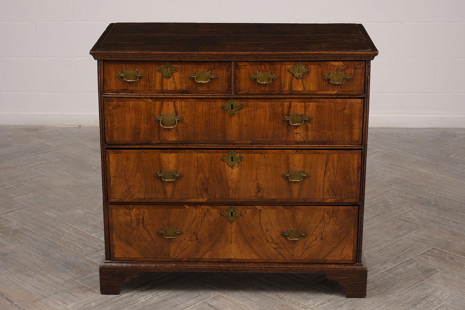 George III 1840s Walnut Chest of Drawer 3