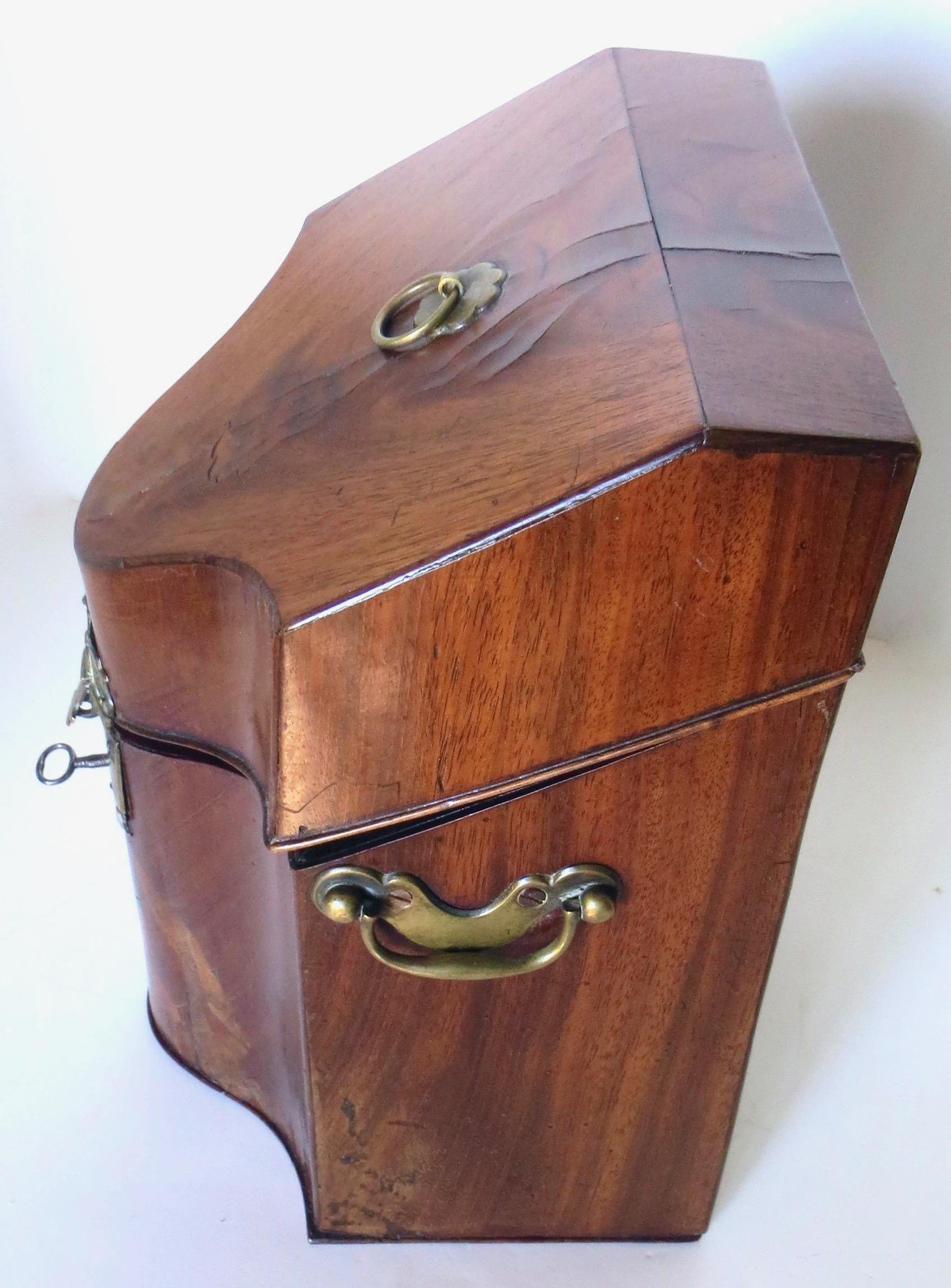 Hand-Crafted George III 18th Century Mahogany Letter Box. Circa 1790 For Sale