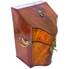 Used George III 18th Century Mahogany Letter Box. Circa 1790