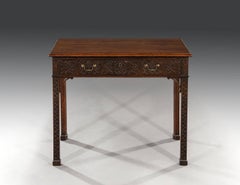 George III 18th Century Period Mahogany Carved Side Table