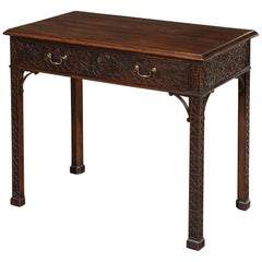 George III 18th Century Period Mahogany Carved Side Table