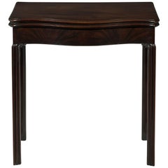 George III 18th Century Period Mahogany Serpentine Games Table