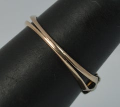 George III 9 Carat Rose Gold Pearl Half Eternity Stack Hoop Ring